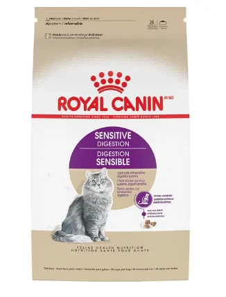    - Hairball control cat food  Royal Canin Feline Health Nutrition Sensitive Digestion Adult Dry Cat Food