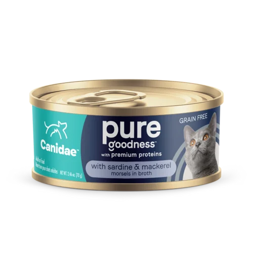    - Cat food for immune system support  CANIDAE® PURE  With Sardine and Mackerel in Broth Wet Cat Food